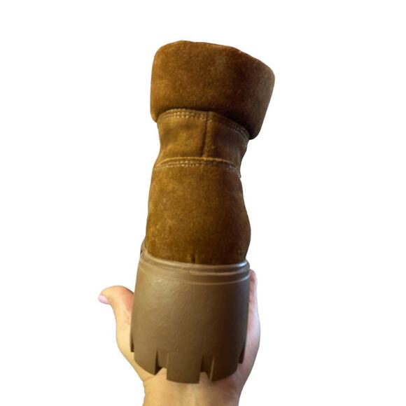 STEVE MADDEN Hint Lace Up Combat Suede Boots 7.5 us NWOT/B Rubber Lug Sole - Picture 3 of 5